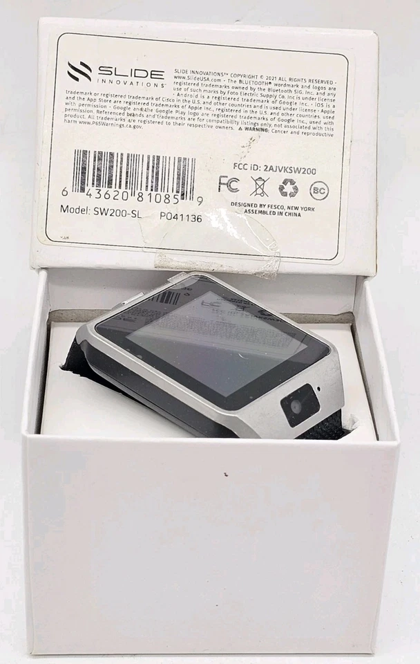 Slide Smartwatch Black Slide SW200 SMARTWATCH With IOS & ANDROID - Image 1 of 4