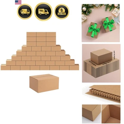 Small Shipping Boxes 8x6x4 Inches Pack of 40 Cardboard Mailers for Moving - Image 1 of 4