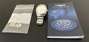 Vintage Longines Lungomare L3.132.4 Date Silver 26mm Quartz Ladies Watch - Picture 1 of 6