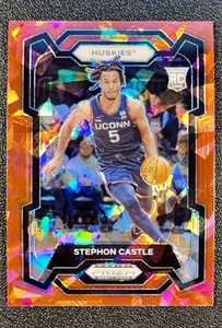 2024 Panini Prizm Draft Picks Red Ice Prizm STEPHON CASTLE #17 NBA Rookie RC - Bild 1 von 4