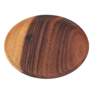 1Pc Solid Wood Dinner Plate Wood Fruit Plate Round Tray Dried Fruit Container - Picture 1 of 12