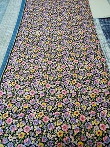 PANSY FLORAL COTTON FABRIC Remnant 2 Yards All Over Floral Springs Industries - Picture 1 of 4