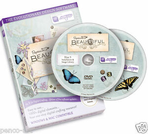 Docrafts Papermania Beautiful digital designer 2 disc set DVD CD Rom Butterflies