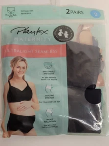 Playtex Ultralight Seamless Over Belly Maternity Underwear sz s black or nude - Picture 1 of 2