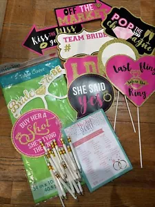 Lot Of Bride To Be Bachelorette Party Items Supplies Wedding Shower Fun - Picture 1 of 5