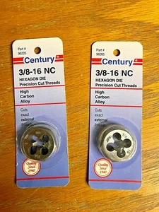 Century Drill & Tool 96205 Thread Cutting Hex Die 3/8-16 NC -LOT OF 6- - Picture 1 of 1