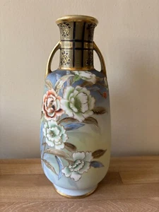 Bellissimo grande vaso floreale Nippon dipinto a mano Morimura - Foto 1 di 22