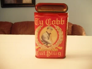 ty cobb, "novelty tribute" EMPTY cigarette tobacco tin - Picture 1 of 5