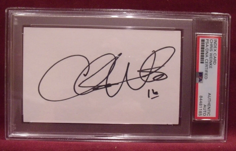 CHRIS WEINKE ESTADO DE FLORIDA FIRMADO A MANO CORTE FIRMA AUTO LOSA PSA/DNA Foto 1 de 1