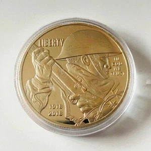 COMMEMORATIVE TOKEN UNITED STATES ARMY. CENTENNIAL OF WORLD WAR I. SOUVENIR - Picture 1 of 4