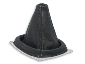 PARA HYUNDAI SANTA FE I 2000-2006 FUNDA PALANCA DE CAMBIOS CUERO COSTURAS GRIS - Imagen 1 de 4