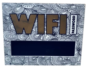 WIFI PASSWORD SIGN - CHALKBOARD ERASABLE 11" X 9", PEOPWNED. - Picture 1 of 5