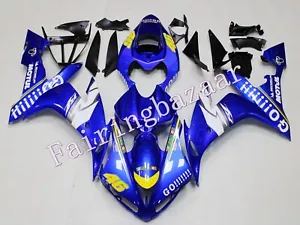 Fit for 2004-2006 YZF R1 Blue White ABS Injection Mold Bodywork Fairing Kit GO - Foto 1 di 7