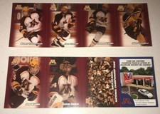 2003-2004 Gophers Hockey Team Partial Card Set SGA Valvoline Oil Uncut Sheet X 2