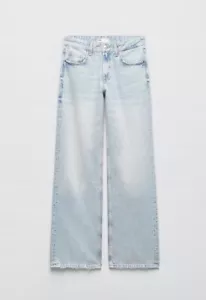 JEANS ZARA NUOVO DONNA SS24 AZZURRO TRF GAMBA LARGA VITA MEDIA LUNGHEZZA INTERA 6045/129 - Foto 1 di 3
