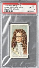 DUKE OF MALBOROUGH 1924 Ogden’s Leaders Of Men #31 PSA 6 EX-MT