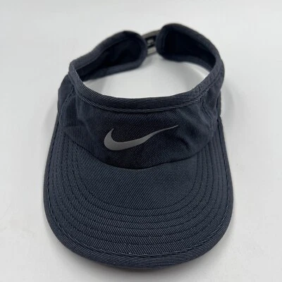 Nike AW84 DRI-FIT VISOR Navy Hat Cap Logo & Strap Flash Reflective - Image 1 of 4