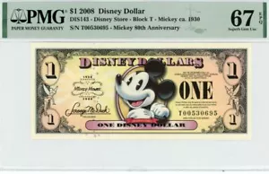 2008 $1 Disney Dollar Mickey ca. 1930 PMG 67 EPQ (DIS143) - Picture 1 of 2