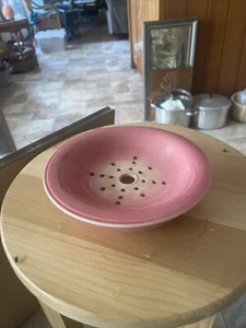 Vintage Round Pink Pricekain Posy Vase England 22cm Diam - Picture 1 of 8