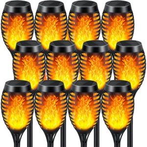 Solarleuchten 2-48X Set Solar Fackel Gartenfackeln mit Flammeneffekt Solarlampen - Bild 1 von 21
