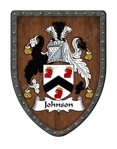 Escudo de armas personalizado Johnson I Family Crest, escudo de pared colgante SH503P-DG-HG - Imagen 1 de 3