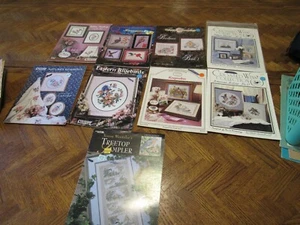Lot of 9 cross stitch books Birds and Flowers - Picture 1 of 7