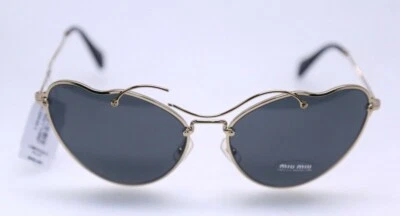 Miu Miu MU 55R 7OE-1A1 Antique Gold / Grey Sunglasses (#251) — 第 1/4 张图片
