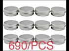 690 Pack Aluminum Round Metal ,Storage Jar Candle Lip Balm Cosmetic  Container