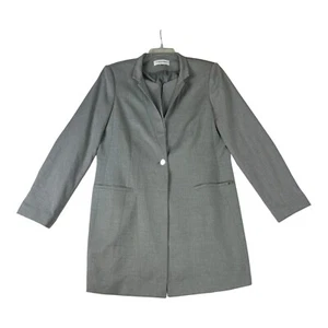Calvin Klein Jacket Womens 14 Gray Lagenlook Chic Sophisticated Career Office - Imagen 1 de 13