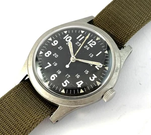 Vintage Benrus Edelstahl GG-W-113 US Military Herrenuhr Vietnam Mai 1973 - Bild 1 von 12