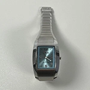FILA Women's Silver & Baby Blue Proteon 50m Water Resistant Quartz Watch 2015 - Picture 1 of 7