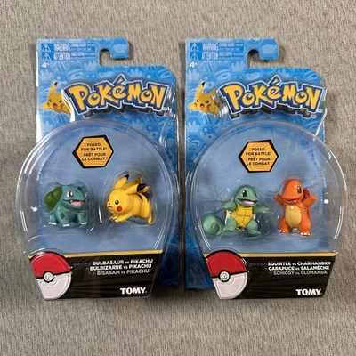 Tomy Pokemon Battle Pose Action Figures Bulbasaur Pikachu Squirrel Charmander - Image 1 of 4