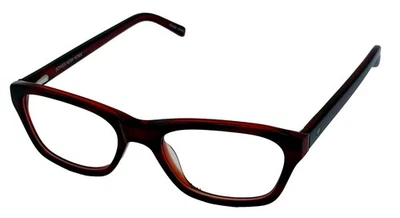 Marco rectangular de plástico Jones New York Petite para gafas, borgoña J221. 48mm Foto 1 de 4