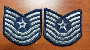Coppia Patch Sergente Maestro US Air Force Insegna Piccola - Foto 1 di 2
