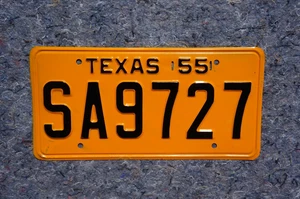 Texas Nummernschild von 1955 - schöne Qualität - Bild 1 von 3