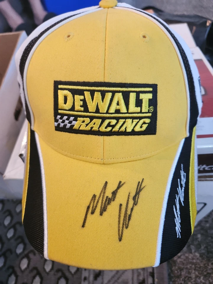 Gorra ajustable Matt Kenseth DEWALT Racing amarilla/negra firmada Foto 1 de 1