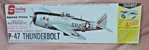 VERSIEGELT Sterling Models Balsaholz Gummi angetrieben P-47 Thunderbolt - Bild 1 von 7