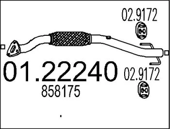 MTS 01.22240 Exhaust Pipe for OPEL - Bild 1 von 3