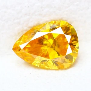 0.15Ct Perfect Pear 4.7 x 2.9 MM 100% Natural Vivid Canary Yellow Argyle Diamond - Picture 1 of 5
