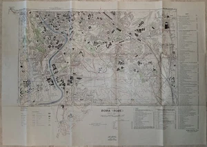 WW2 Rome Italy Map Dept. of State Library 1944 Town Plan of Roma South Sheet - Picture 1 of 11