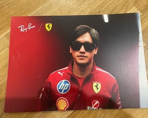 Zhou Guanyu Hand-Signed Ferrari F1 Card - Picture 1 of 3