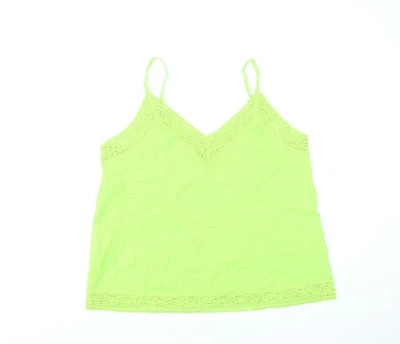 Marks and Spencer Womens Green Linen Blend Camisole Tank Top Size 14 — 第 1/4 张图片