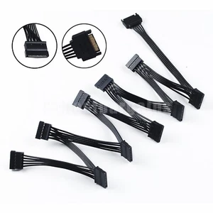 15pin SATA 1 Male To 10 Female Splitter Hard Drive HDD SSD Power Adapter Cable - Picture 1 of 7
