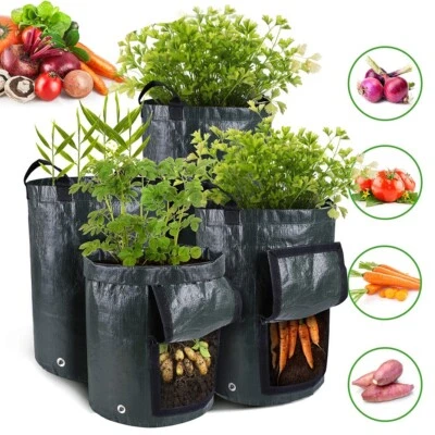Bolsa de cultivo de verduras de jardín bolsas maceta contenedor de plantación de patatas galón de tela  Foto 1 de 4