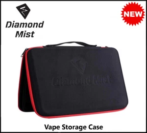 Vape Storage Case / Carry Case by Diamond Mist - Medium or Large - Black and Red - Picture 1 of 5