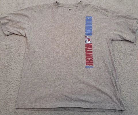 Colorado Avalanche T-Shirt Mens Size XL Gray NHL Hockey Short Sleeve Crew Neck Cover