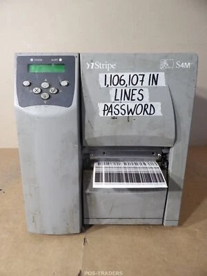 Zebra S4M Thermal Printer S4M00-200E-0700T LAN - 1,106,107 IN / LINES / PASSWORD - Bild 1 von 4