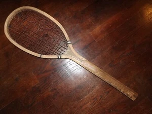 Racchetta da tennis antica vintage in legno - Foto 1 di 14