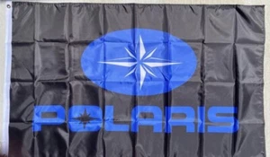 Polaris Flag 3X5 Feet Black Man Cave Garage with Grommets - Picture 1 of 1