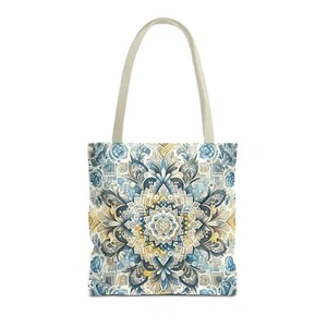 Elegante Mandala Tragetasche - Boho geometrische Blumenkunst, spirituelles Geschenk - Bild 1 von 9
